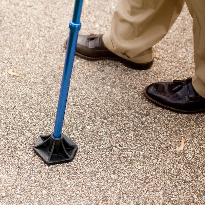 StrongArm Comfort Cane + Self Standing Lightweight Adjustable Walking Cane for Men & Women + Ergonomic Forearm Grip Stabilizes Wrist & Provides Extra Support & Stability (Self Standing Base)