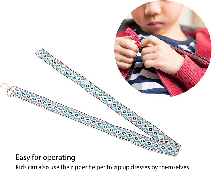 Yosoo Health Gear Dress Zipper Helper, Easy Zipping Up Down Zip Belt, Back Button Zipper Puller, 30.31 x 0.79in Easy Zipping Assist Band with Hook