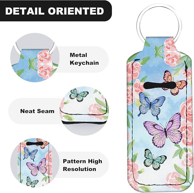 Chapstick Holder Keychain Lip Balm Holder with Clip