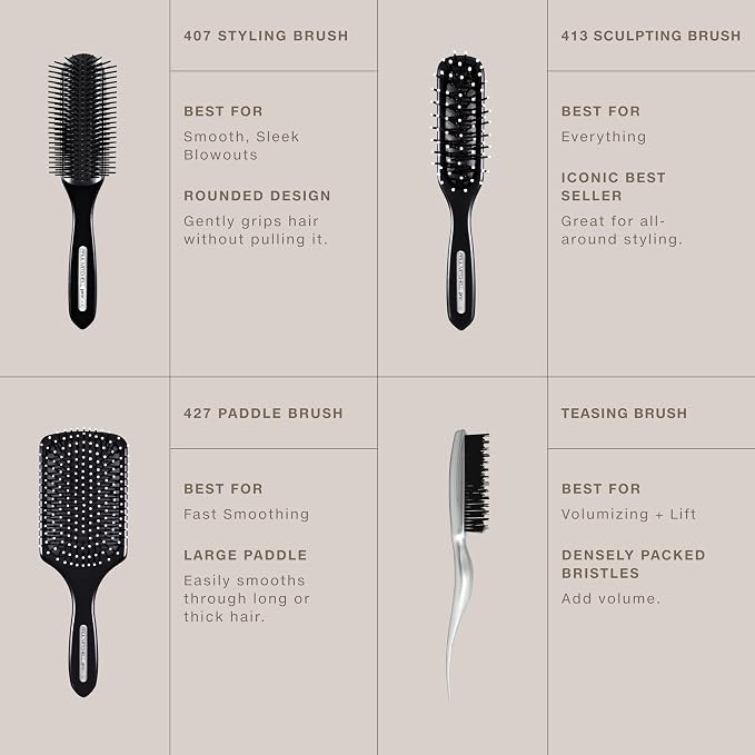 Paul Mitchell Pro Tools 407 Styling Brush, Nylon Bristle Brush Creates a Variety of Hairstyles, For All Hair Types