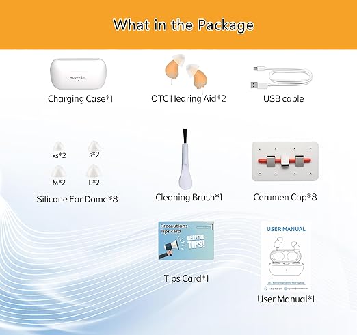 OTC Hearing Aids for Adults,CIC Digital 16-channel Hearing Aids for Seniors Nearly Invisible Rechargeable Hearing aids Mini with US Chip Noise Reduction Memory Function Affordable Backup Solution