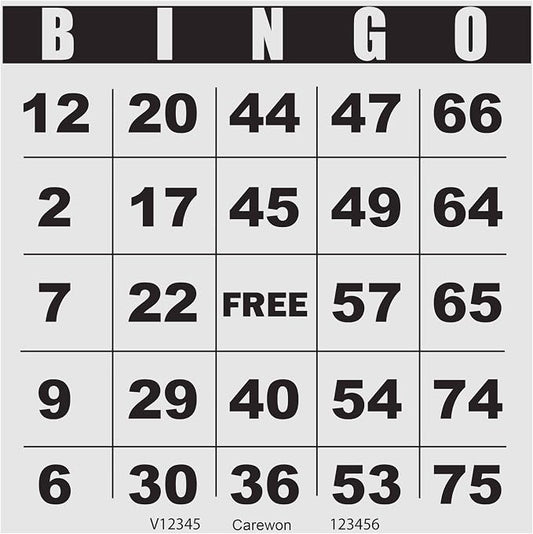 200 Bingo Cards, Large 4.5 x 4.5 Inch, Paper Bingo Sheets | Classic Newsprint, Disposable with Daubers or Reusable with Chips — Proudly Made in USA