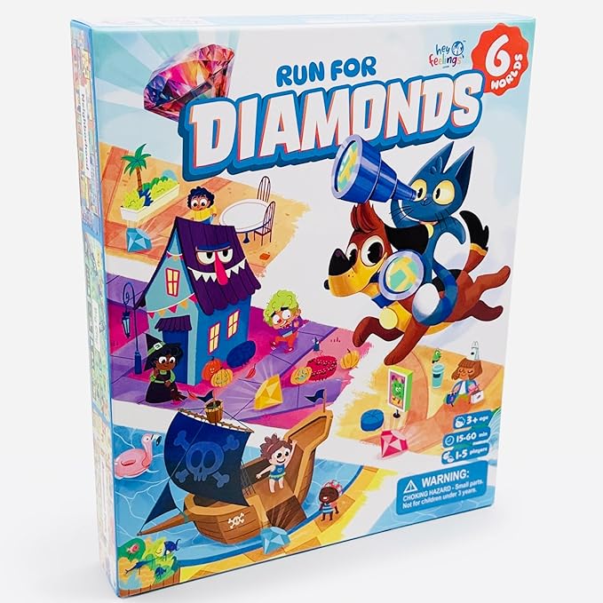 Run for Diamonds! | Best Family Game | Hey Feelings™ | Social Emotional Learning Games for Kids 3-99 | Therapy Game Designed by Experts | 15-45 min Playtime | Fun & Fast
