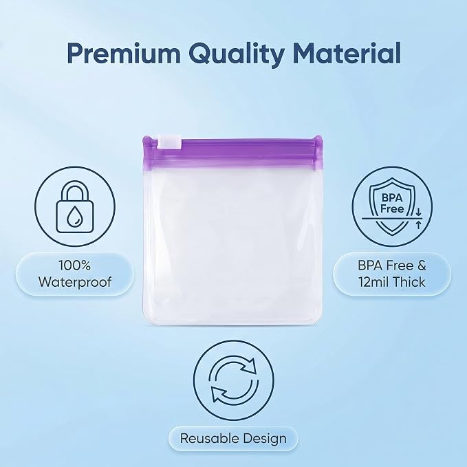 Self Sealing Medicine Bags, 2026 Waterproof Pill Pouch Set, Reusable Travel Pills Organizer for Medicine Vitamins Small Items, Self-Sealing Zipper Medicine Bags for Daily Use Use(14pcs)