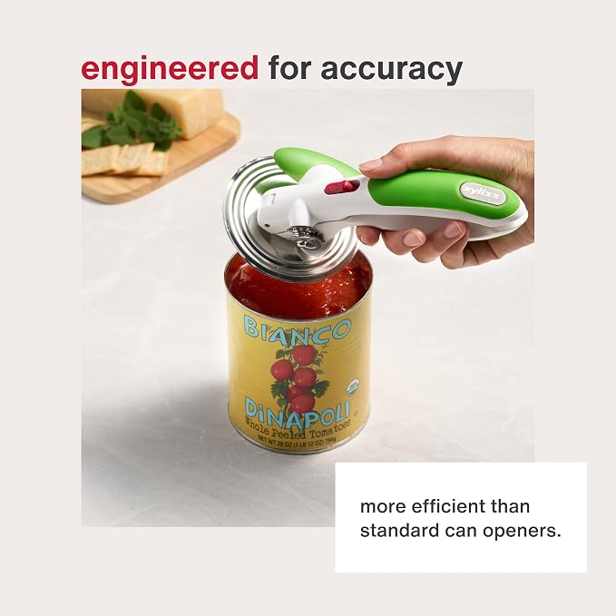 Zyliss Lock N' Lift Can Opener - Can Opener with Lid Lifter Magnet - Manual Can Opener with Locking Mechanism - Safe and Easy-to-Turn - Stainless Steel – Green