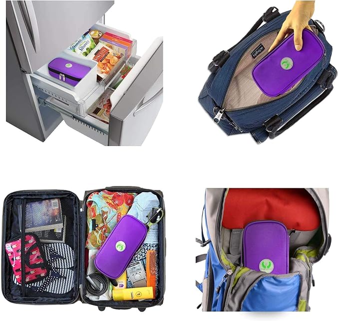 YOUSHARES Insulin Cooler Travel Case - TSA Approved Diabetic Medication Vial Cooling Bag with Ice Pack, Refrigerated Diabetes Supplies Organizer, GLP-1 Pen Medication Storage
