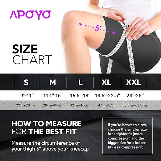 APOYO Knee Brace for Women & Men - Knee Compression Sleeve For Knee Pain Relief, Meniscus Tear, ACL, Arthritis, Joint Pain Relief, with Patella Gel Pad & Side Stabilizers (X-Large) Purple