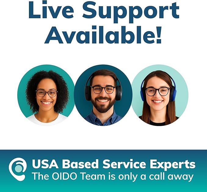 OIDO HearOne OTC Hearing Aids | Easy for Seniors | Behind The Ear Design | Comfortable, Stylish and Customizable