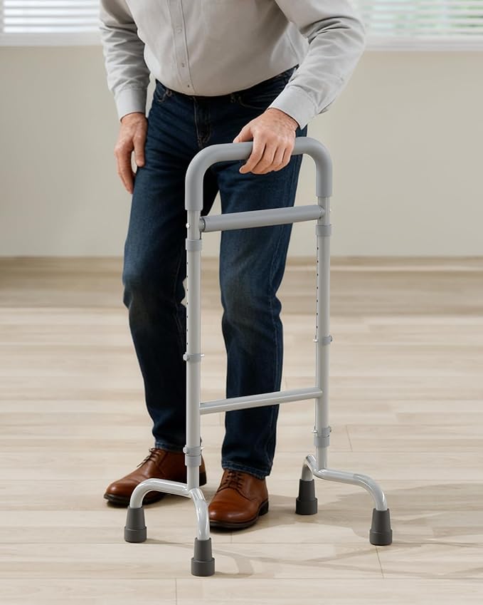 Stand Assist Aid for Elderly, Walking Support Mobility Aid, Height Adjustable Standing Aid for Balance, Portable Assistive Device for Elderly Mobility, Gray