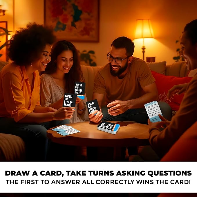 Trivia Card Games for Adults — Family Board Games for Teens and Adults | 500 General Knowledge Questions Trivia Cards with Answers – Fun Party Game for Family Game Night