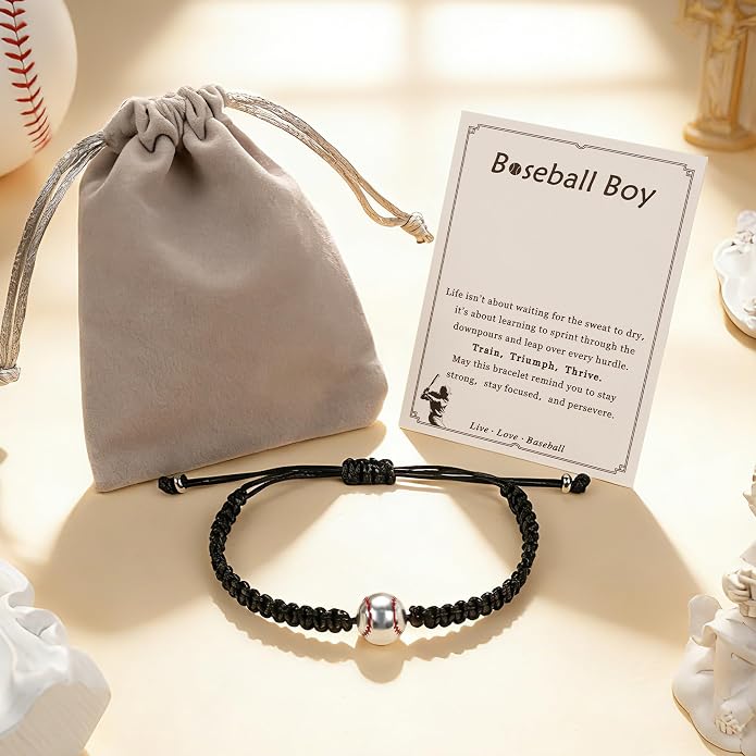 PEALICIOUS Soccer Gifts for Boys Sport Jewelry for Son and Dad | Golf Gifts for Golfers with Natural Stone, Hockey Baseball Bracelet for Boys, Men Soccer Golf Stuff for Team Hockey Bracelet