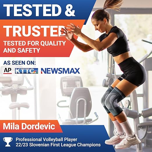 DR. BRACE ELITE Knee Brace with Size Stabilizer (2 Pack) Knee Brace for Women & Men, Workout, Sports, Daily Knee Compression Sleeve for Maximum Knee Pain Support & Fast Recovery (Uranus, XXX-Large)