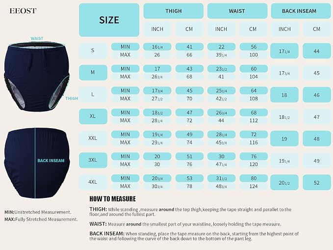 Adult Reusable Swim Diapers Special Needs Swimwear for Incontinence | Adult reusable swim diaper with waterproof leakproof cover for incontinence and pool use