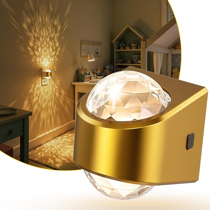 L LOHAS LED Projector Night Light,Night Lights Plug into Wall | Plug in Night Light with Dusk to Dawn Sensor,3000K Soft White,Projector Nightlight for Bathroom Bedroom Hallway