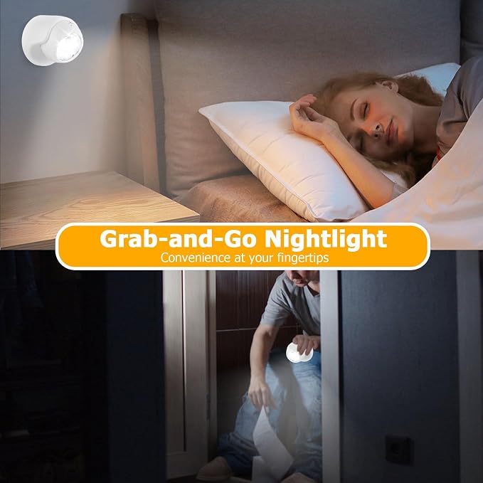 Motion Sensor Outdoor Lights - Outdoor Motion Sensor Light Battery Operated Wireless Spotlight Motion Detector Security Light Auto On Off for Sheltered Porch Stair Hallway Garage Wall Shed (2 Pack)
