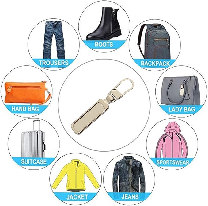 Mizeer Zipper Pull Replacement for Small Holes Zipper, Detachable Zipper Tab Repair for Clothing Jackets Boots