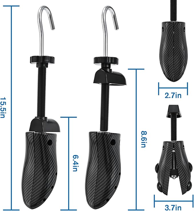 eachway Shoe Stretcher Shoe Widener Adjustable Width Length Wide Feet Shoe for Men Women（L for Men's Size Us 10-13.5) Black