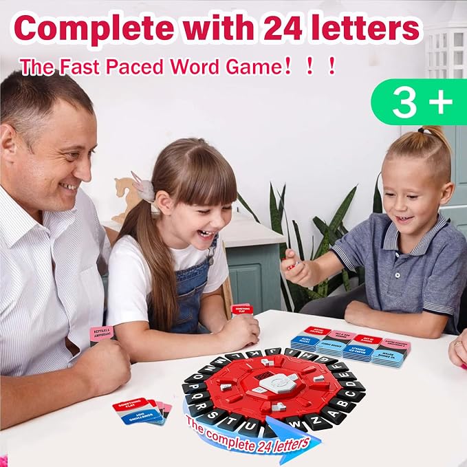 Word Game Family Party Board Games Card Game Learning Alphabet Letter Game | 220 Topic, 2 Modes, Digital Display Timer, The Fun Fast-Paced Race Against The Timer for Kids & Adults Christmas Gift