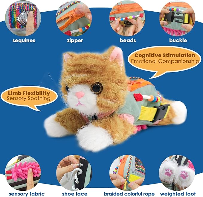 MEIMING NEWMEIL Fidget Blanket for Adults with Dementia – Dementia Fidget Blanket for Anxiety Relief, Alzheimer’s Products for Elderly, Activities for Seniors, Sensory Blankets for Dementia Patients