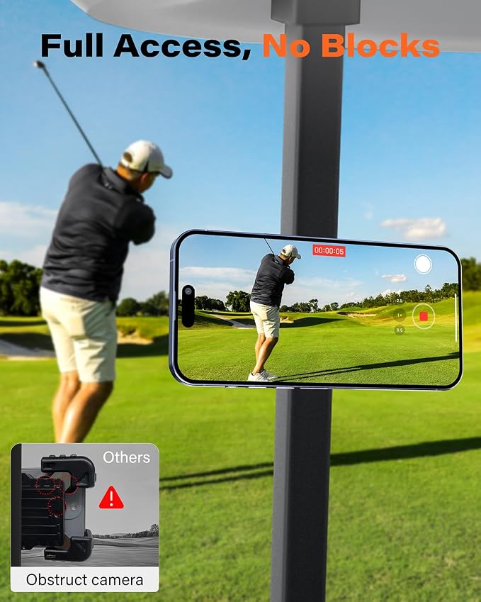 A2C Alloy Magnetic Golf Cart Phone Holder, Unique Golf Accessories for Men | Golf Gift for Men Dad Father Husband Women Golfers, Golf Accessories Essentials Gadgets Gear Stuff Fits EZGO Club Car Yamaha