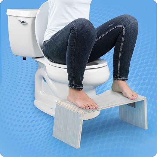Squatty Potty Oslo Eucalyptus Folding Toilet Stool – Compact, Stylish, and Space-Saving Design for Better Bathroom Posture, Durable Eucalyptus, No Assembly Required