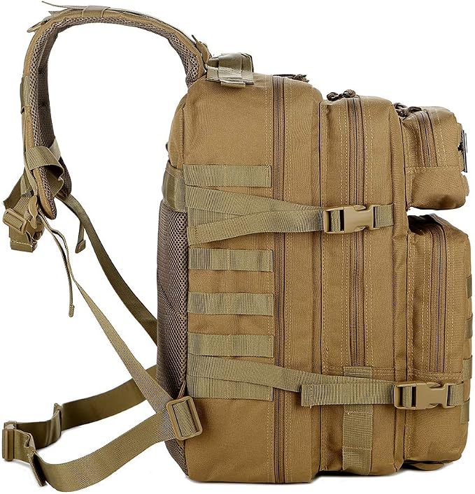 QT&QY 45L Military Tactical Backpacks Molle Army Assault Pack 3 Day Bug Out Bag Hiking Treeking Rucksack…