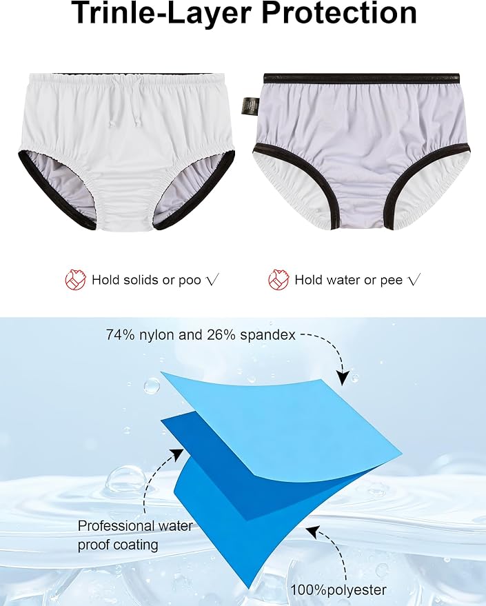 Special Needs Reusable Swim Diapers - Waterproof, Leakproof, Unisex