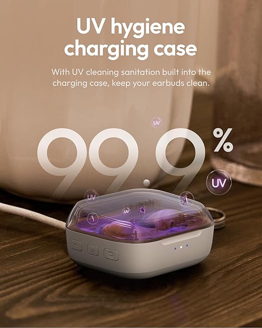 Nano Case Control OTC Hearing Aids Rechargeable, 3 Hearing Programs Feedback Cancellation Noise Reduction 54 Hours Battery Comfort-Fit ITC Design, Starlight Color