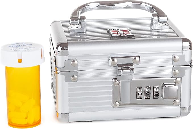 MEDICINE RX SAFE Medication Carrying Case - Mini/Silver - Pack of 20 Units - $15.96 Each (20, Silver, Mini)