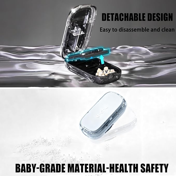 E Chu Pill Cutter Splitter for Small and Tiny Pills - Adjustable Pill Splitter with Centering Device for Cutting Multiple Pills, Accurate Alignment and Easy to Use