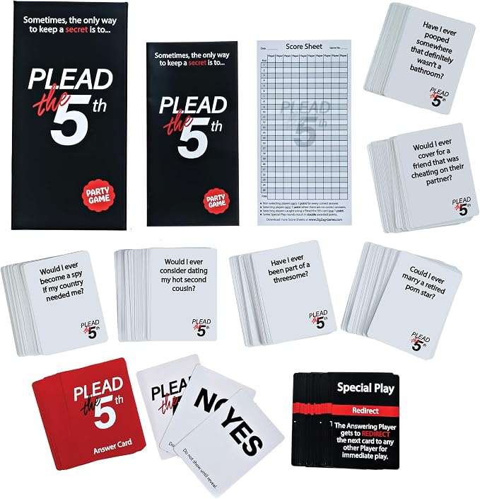 Plead The 5th - A Fun Adult Party Card Game for Date Nights, College Bashes, Family Gatherings and Game Nights