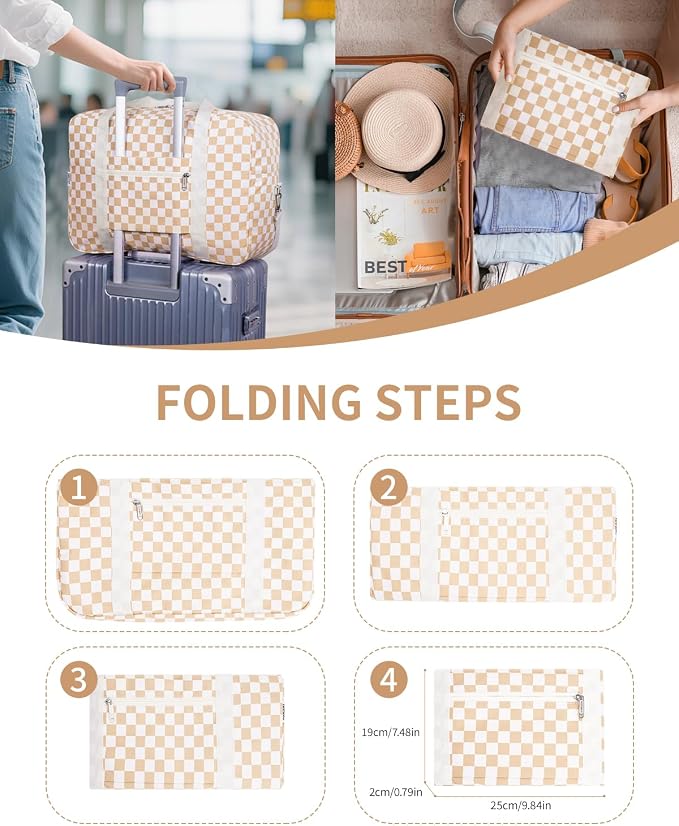 For Spirit Airlines Personal Item Bag Foldable Travel Duffel Bag Tote Carry on Luggage Duffle Overnight for Women and Men