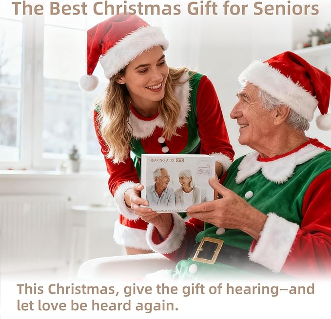 OTC Hearing Aids Rechargeable (Including Charging Case), Comfortable In-Ear Hearing Aids for Seniors and Adults, 24-Channel Digital Noise Reduction, Clear Sound, Invisible Design, 80+ Hrs Battery Life