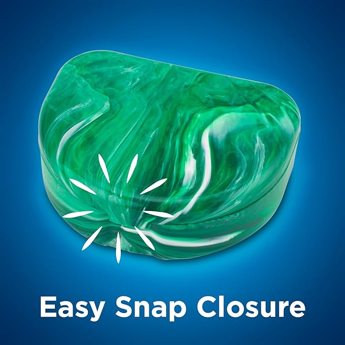 Practicon Marble Retainer Cases, Orthodontic Aligner Case, Mouth Guard Holder (3 Pack) (Forest Green)