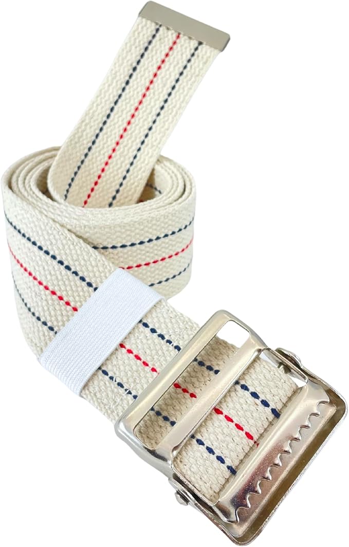 Secure Gait Belt for Seniors with Metal Buckle - Transfer and Walking Standing Aid Elderly, Physical Therapy, Nurses