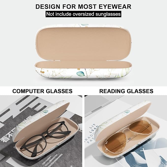 Eyeglasses Case, Hard Shell Protective Case for Glasses, Unisex for Women Men