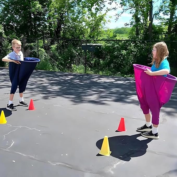 Granny Pants Yard Game Set with Bouncy Balls | Giant Outdoor Tossing Game for Adults & Family Parties | Team Relay Lawn Fun (2 Pants + 12 Balls)