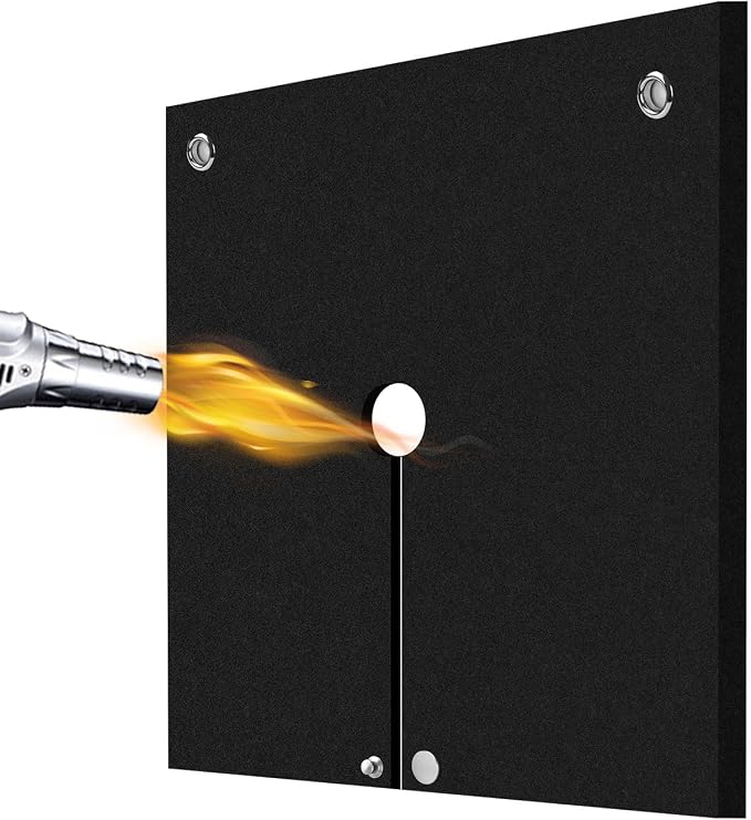 Graphite Carbon Welding Blanket Fireproof, Flame Resistant up to 3000℉ Brazing Soldering Felt, Soldering Flame Retardant Protective Mat, Brazing Heat Shield for Torch, Plumbing, 12" x 12"