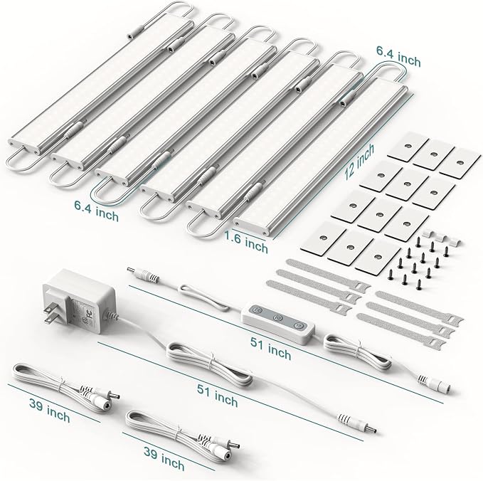 Under Cabinet Plug in 4000K 6 Pack 12 inch