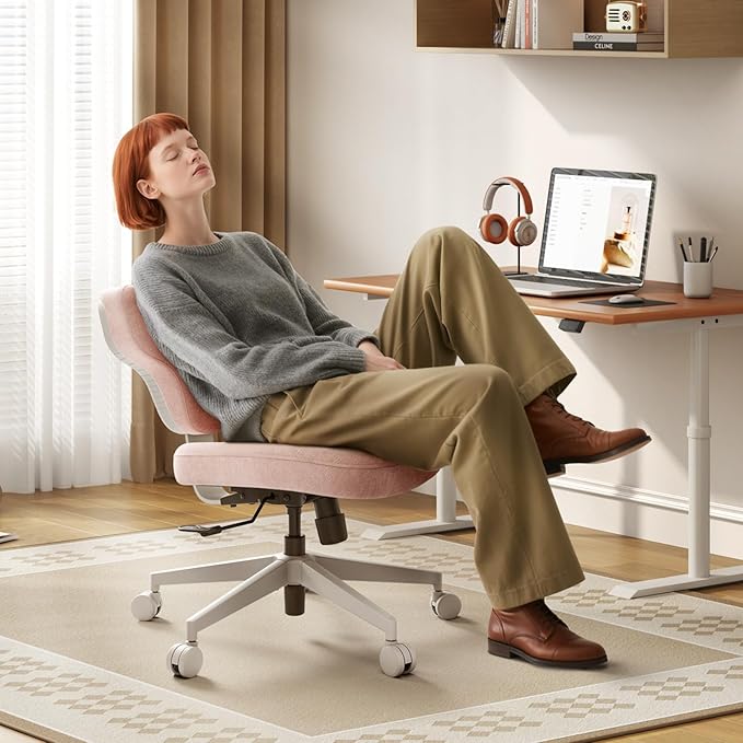 Newtral Freedom-X Criss Cross Chair with Wheels- Multi-Position Cross Legged Office Chair with Laptop Tray, Adjustable Ergonomic Kneeling Chair for Work from Home