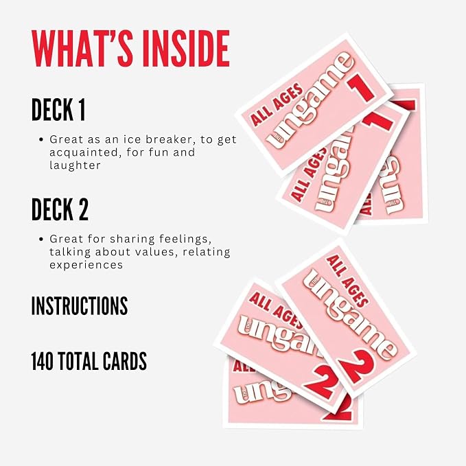 Pocket Ungame All Ages Version - Communication Game - Encourages Thoughtful Conversation - Family Friendly & Ideal for Travel