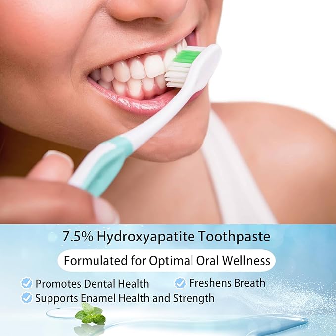 WEERSHUN Hydroxyapatite Toothpaste 7.5, Fluoride-Free, Mild Mint, Deep Cleaning Care for Sensitive Teeth, 4.23oz (1pcs)