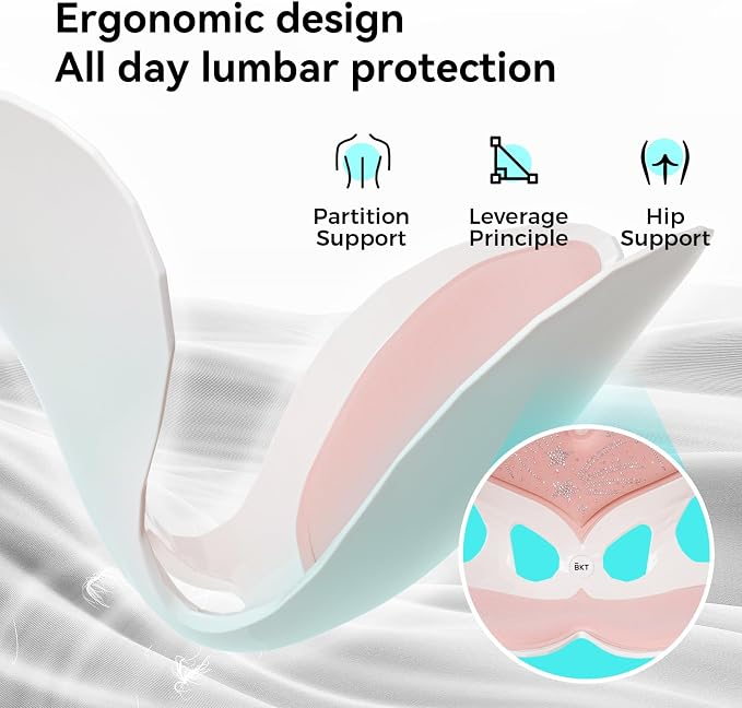 BKT Ergonomic Seat Cushion - Lumbar Support Pillow for Office Chair & Floor | Premium upgraded materials for long sitting. Comfort for students, nursing mothers, office workers and outdoor fishing trips