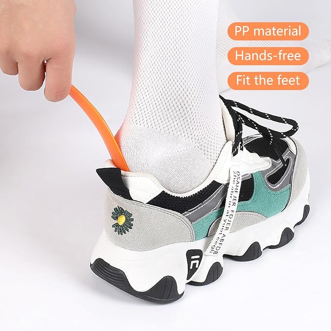 Guojiang Lazy Shoe Helper Unisex Handled Shoe Horn Easy On & Off Shoe Lifting Aid Tool Shoehorn Shoe Lifter Shoe Horn Long Handle