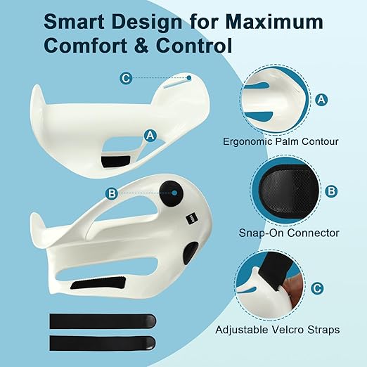 Left Hand Walker Splint with Two Securing Straps, Cushioned Walker Padding for Comfortable Grip, Hand Brace Splint for Seniors, Rehab and Elderly Rollator and Limited Hand Mobility Users