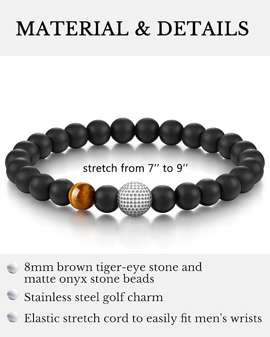 Golf Bracelet Gifts for Men Golf Accessories Christmas Birthday Gifts for Golf Lovers