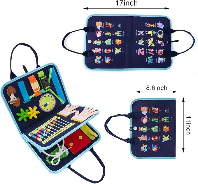 Fidget Blanket for Adults with Dementia, Alzheimer’s Activities for Seniors, Fidget Tools for Adults with Dementia, Dementia Therapy Aid Fidget Blanket, Elderly Gifts