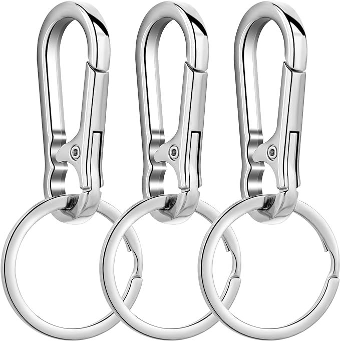 Wikavanli Metal Keychains Keyring Key Chain Ring Clip Holder Organizer for Home Car Keys Key Finder Women Men