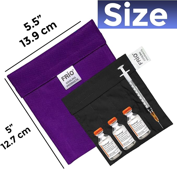 FRIO Cooling Wallet - Insulin & GLP-1 Cooler for 45+ Hours - Purple - Small