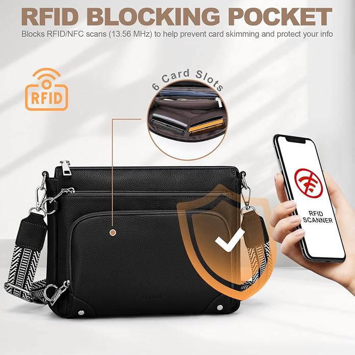 Anti-Theft Crossbody Purse for Women Travel Shoulder Bag